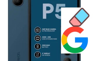 Cómo borrar la cuenta de Google en Mobicel P5