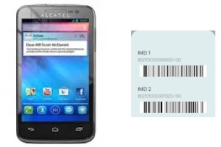 Cómo ver el código IMEI en One Touch M'Pop