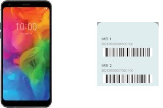Cómo ver el código IMEI en LG Q7+