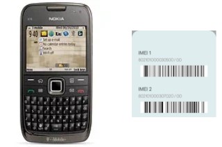 Cómo ver el código IMEI en E73 Mode