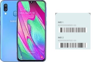 Cómo ver el código IMEI en Galaxy A40