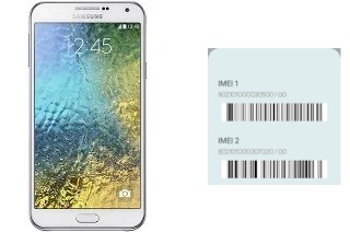 Cómo ver el código IMEI en Galaxy E7