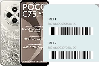 Cómo ver el código IMEI en Poco C75 5G