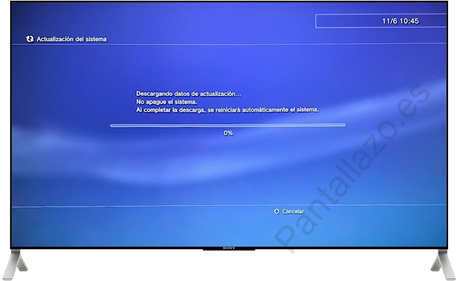 Descargando actualización PS3
