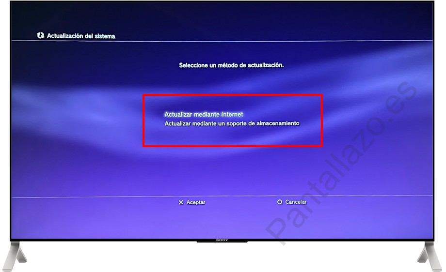 Métodos para actualizar PS3