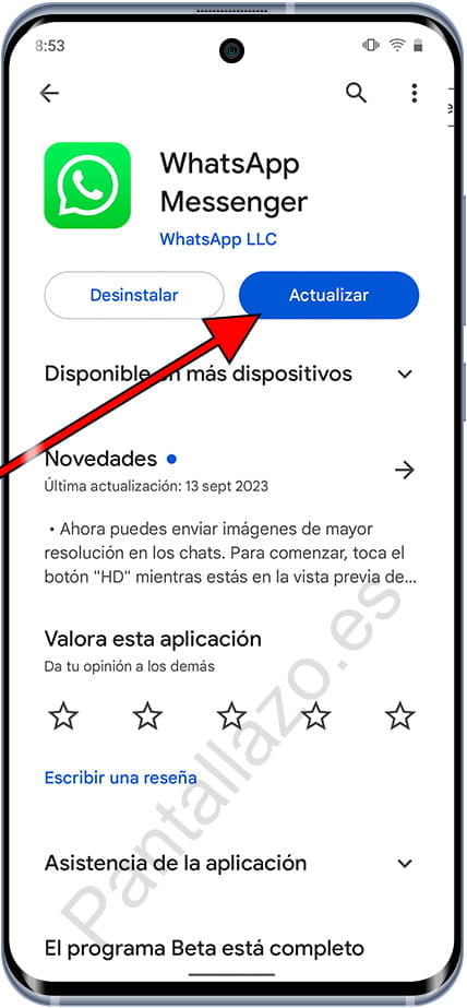 Actualizar WhatsApp Android
