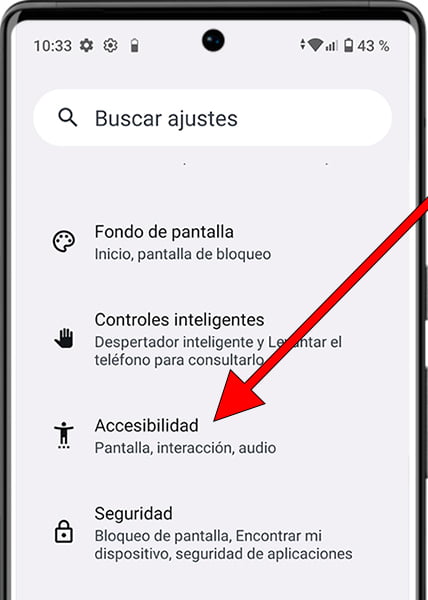 Ajustes accesibilidad Android