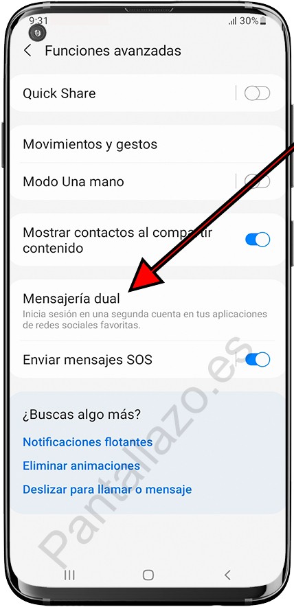 Mensajería Dual en Samsung