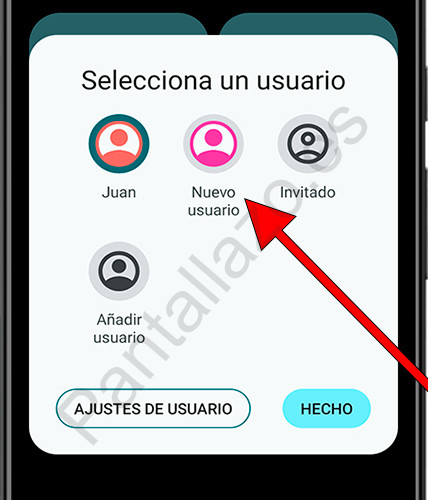 Seleccionar un usuario Android