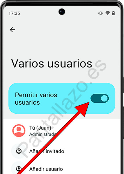 Permitir varios usuarios en Android