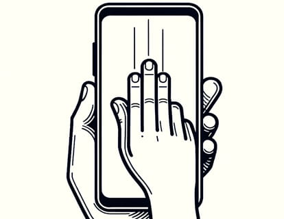 Captura de pantalla con tres dedos en Android