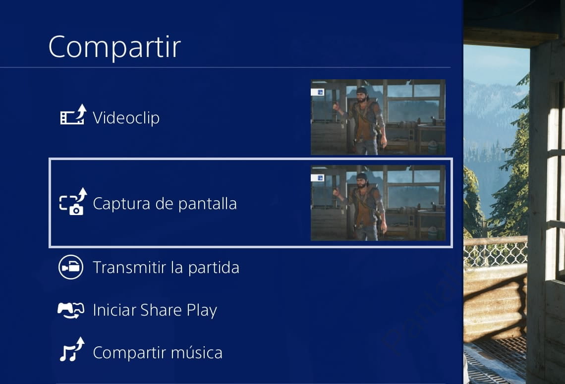 Pantalla compartir en PS4