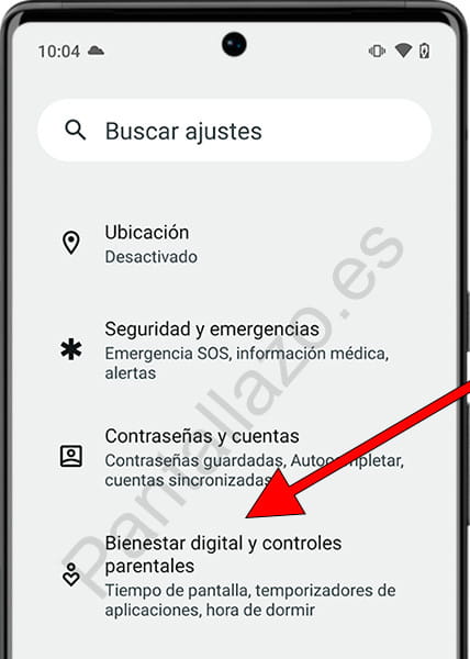 Bienestar digital y controles parentales en Adroid