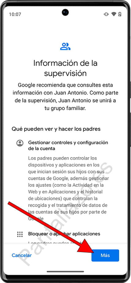 Información sobre el control parental en Android