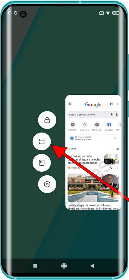 Dividir pantalla en parte superior Xiaomi