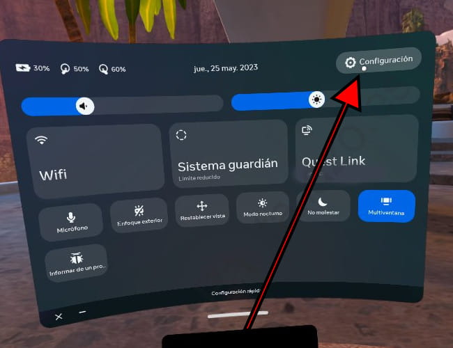 Configuración rápida Oculus