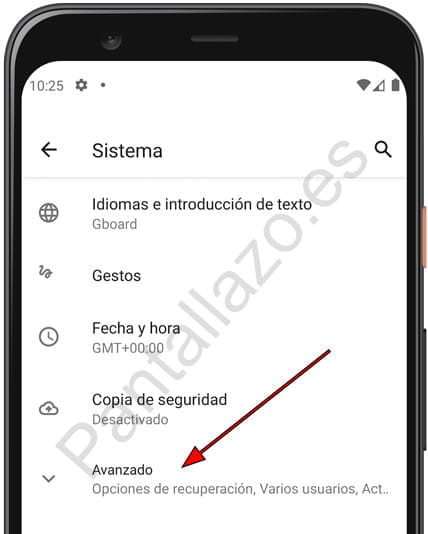 Ajustes avanzados Android
