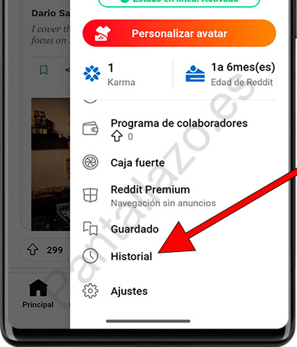 Ajustes Reddit App