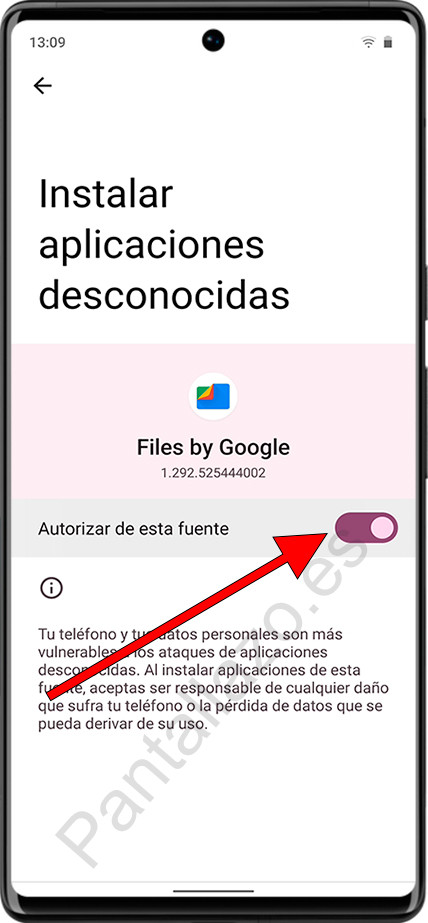 Autorizar a esta fuente