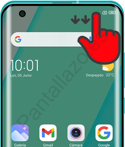 Abrir panel de accesos directos Xiaomi