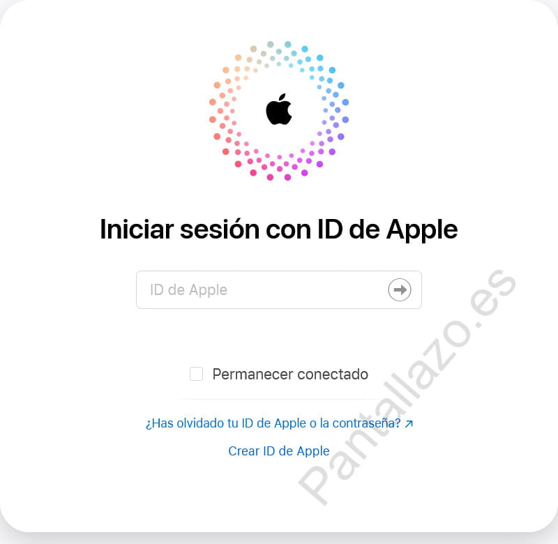 Iniciar sesión en iCloud