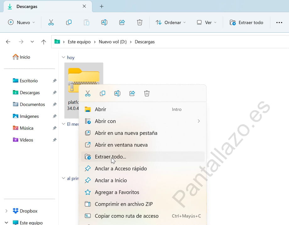 Extraer archivos ADB