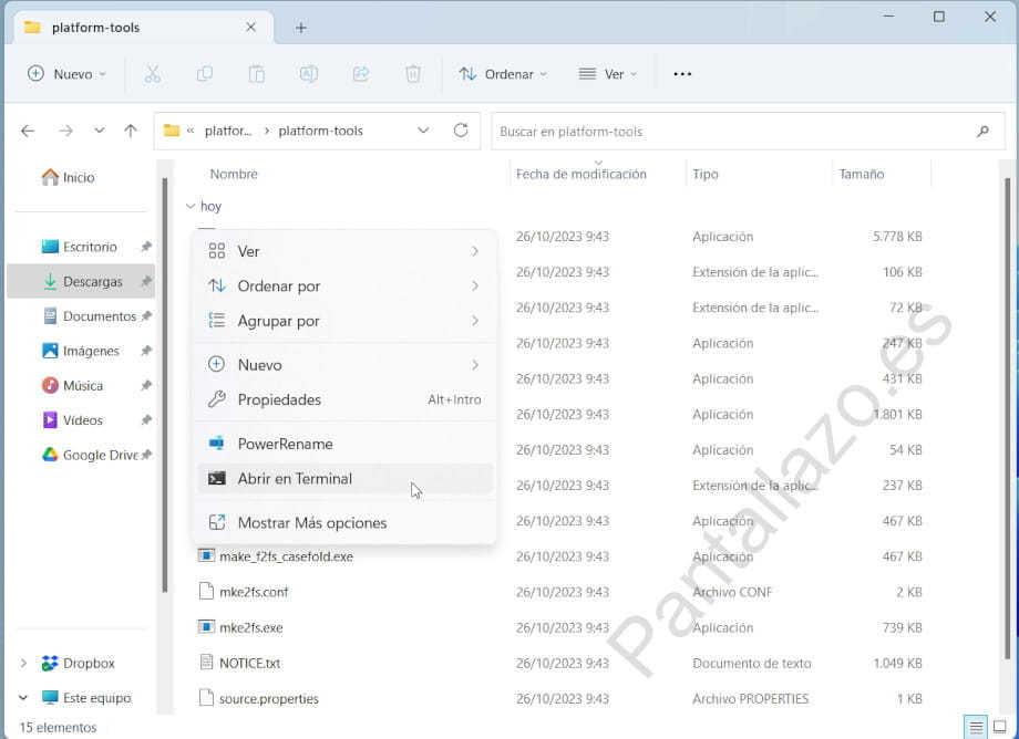 Abrir en terminal Windows