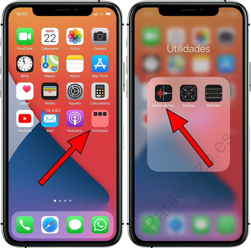 Notas de voz iPhone