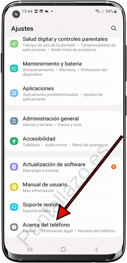 Acerca del teléfono Samsung