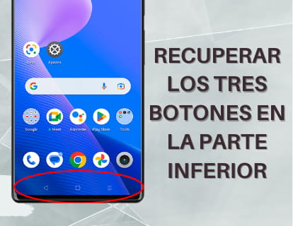 Recuperar los tres botones en la parte inferior