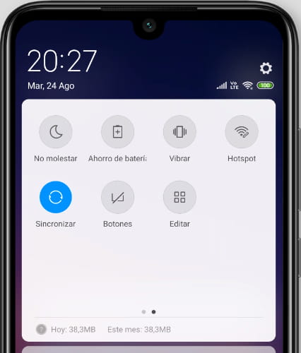 Icono editar panel rápido Poco X6