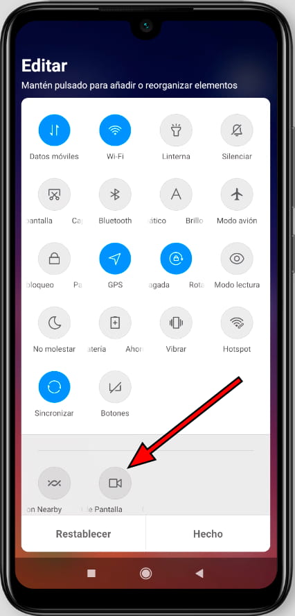 Editar panel rápido Poco X6