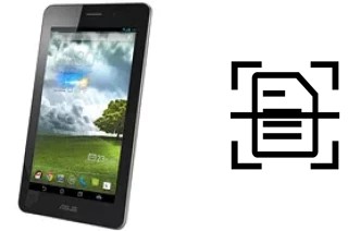 Escanear documento en un Asus Fonepad