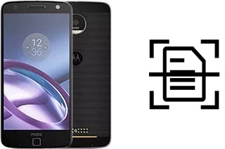 Escanear documento en un Motorola Moto Z