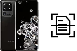 Escanear documento en un Samsung Galaxy S20 Ultra 5G
