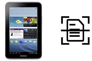 Escanear documento en un Samsung Galaxy Tab 2 7.0 P3100