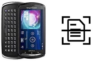 Escanear documento en un Sony Ericsson Xperia pro
