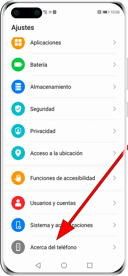 Icono configuración Android