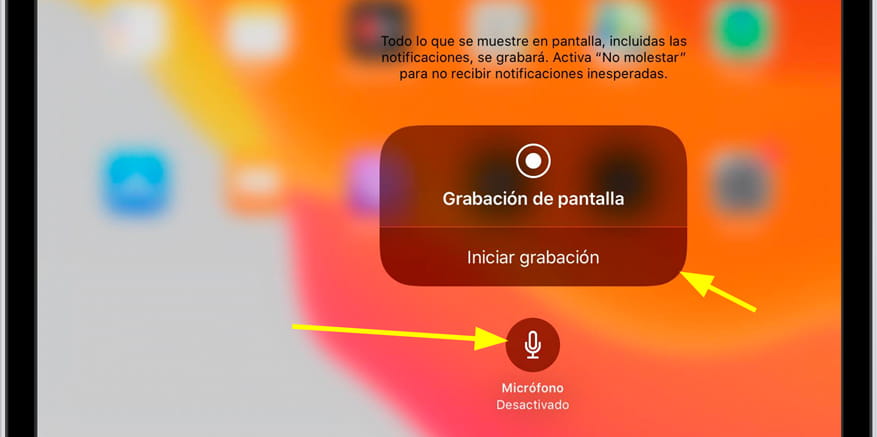 Activar micrófono grabación de pantalla