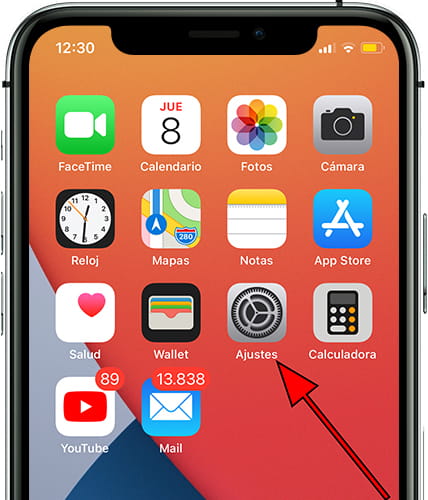 Icono ajustes iOS