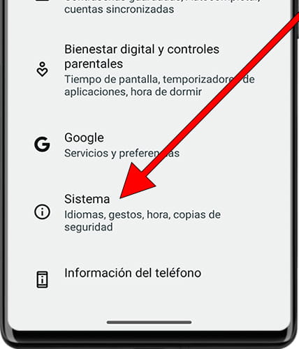 Icono sistema Android