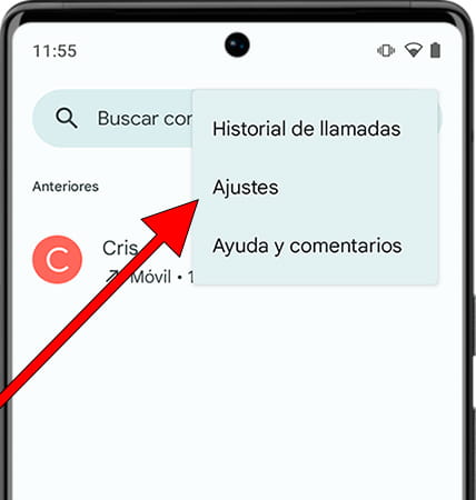 Ajustes teléfono Android