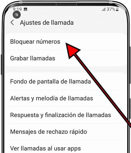 Bloquear números Samsung