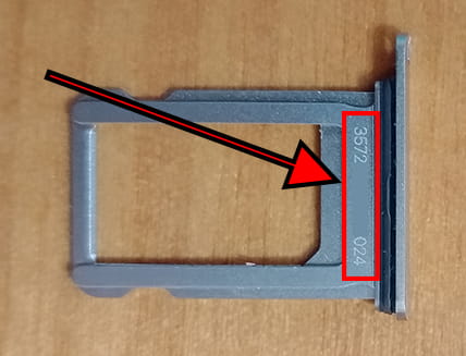 Código IMEI en bandeja SIM