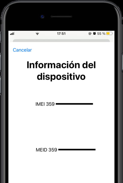 Información IMEI iOS