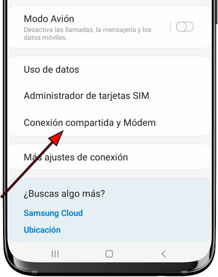 Anclaje a red y zona Wi-Fi Android