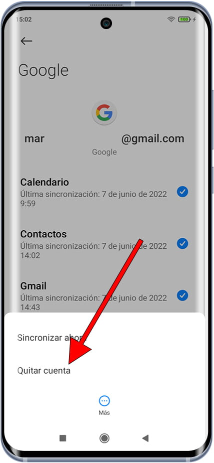 Quitar cuenta de Google en Xiaomi