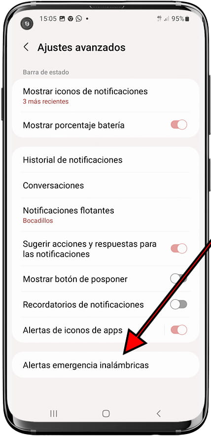 Alertas de emergencia inalámbricas Samsung