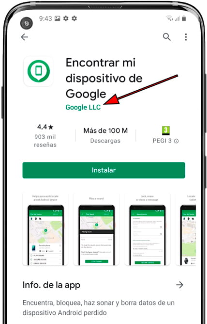 Encontrar mi dispositivo Google app