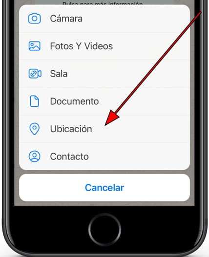 Enviar ubicación WhatsApp